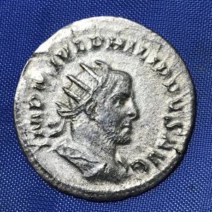 Authentic Philip I The Arab 244AD Silver Antoninianus Ancient Roman Coin